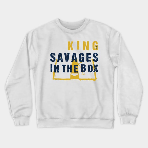 King Of Savages In The Box Crewneck Sweatshirt by Malame